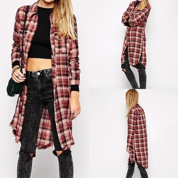 Free People Tops - Free People NWT 8 Days a Wk Shirt-Dress Checked M